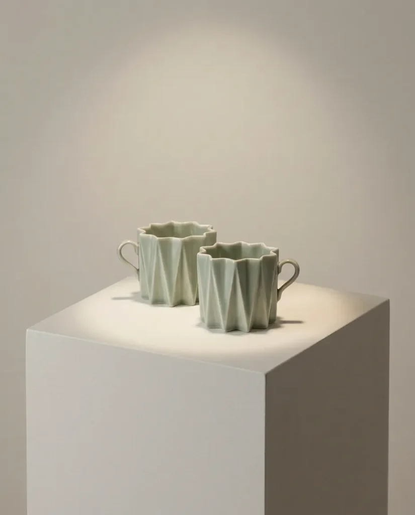 Accordion Espresso Cup – Celadon