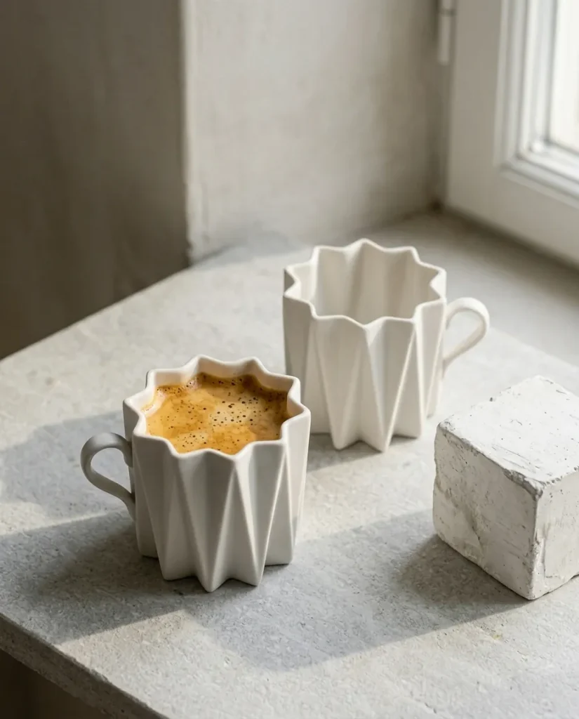 Accordion Espresso Cup – in use